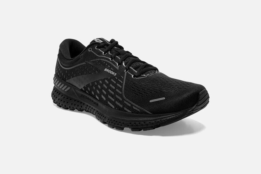 Brooks Running Shoes - Adrenaline GTS 21 Road Mens - Black - RCM-713058